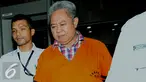 Hakim Anggota PTUN Medan Amir Fauzi usai menjalani pemeriksaan di gedung KPK, Jakarta, Selasa (29/07).  Amir Fauzi diperiksa KPK terkait kasus dugaan suap gugatan sengketa korupsi dana bantuan sosial (bansos) di Sumatera Utara. (Liputan6.com/Yoppy Renato)