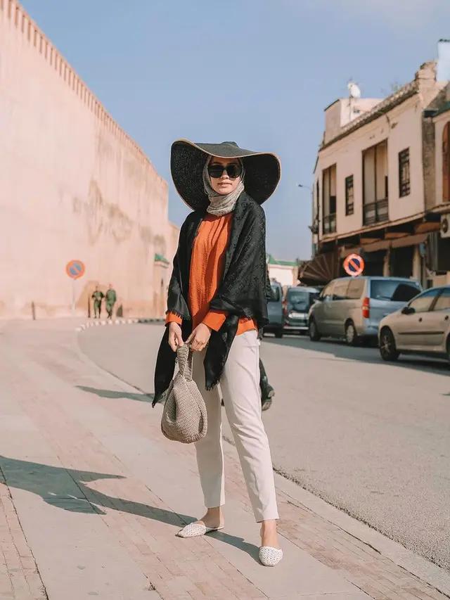 Inspirasi Busana Hijab Dengan Topi
