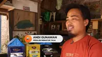 Andi Gunawan, perajin miniatur truk oleng yang sebelumnya jadi kuli bangunan.