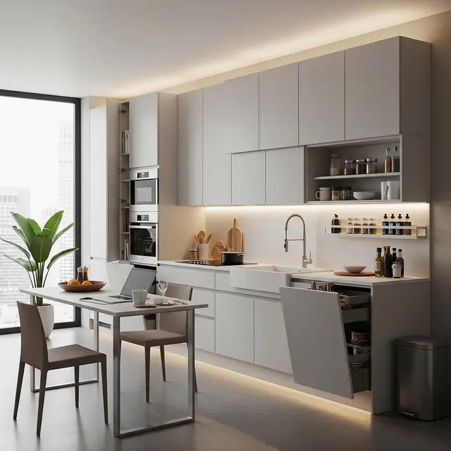 Dapur Cantik Model Dapur Minimalis Modern Terbaru (Image by Gemini AI)