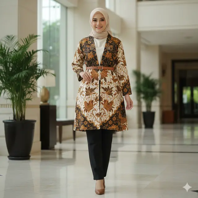 7 Model Atasan Batik Cardigan, Perpaduan Tradisional dan Modern yang Cocok untuk Berbagai Kesempatan