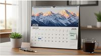 Ilustrasi kalender 2026. Foto: Gemini