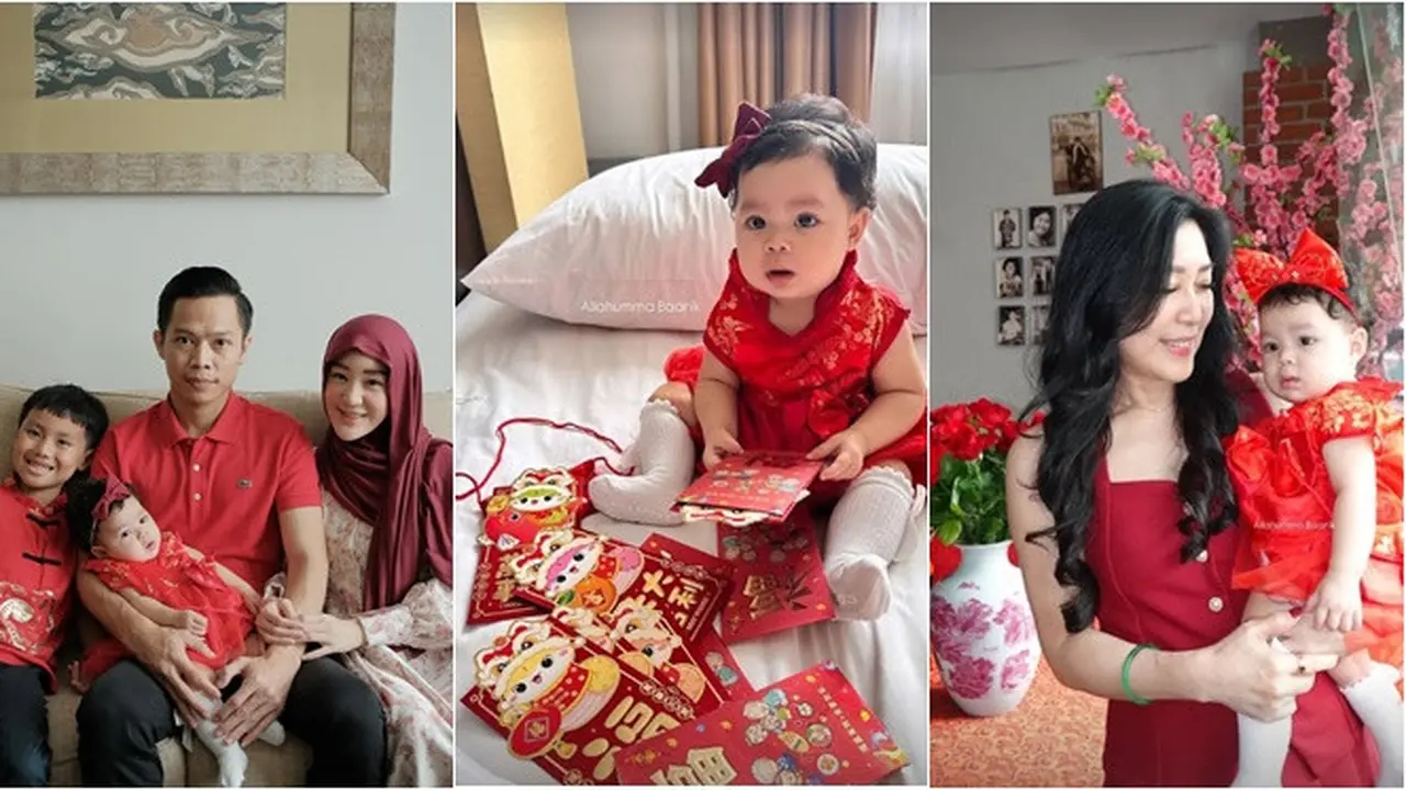 6 Potret Larissa Chou Rayakan Imlek Bareng Keluarga, Anaknya Senang Dapat Angpao