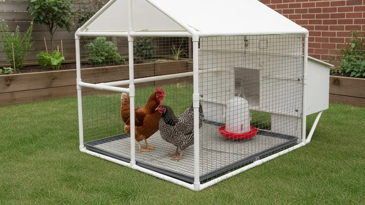 kandang ayam dari pipa pvc untuk lahan sempit (Image by Gemini AI)
