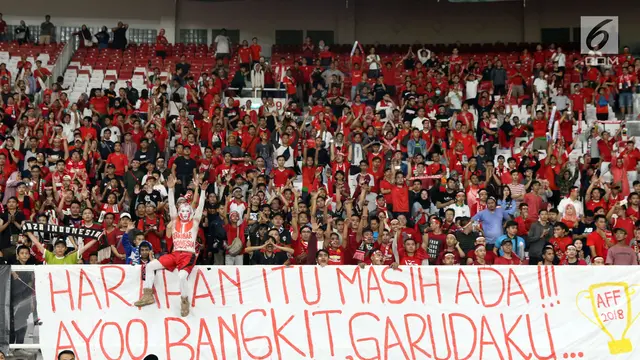 Aksi Suporter Garuda Saat Dukung Timnas Indonesia Melawan Timor Leste