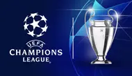 Logo dan Trofi Liga Champions. (Bola.com/Dody Iryawan)