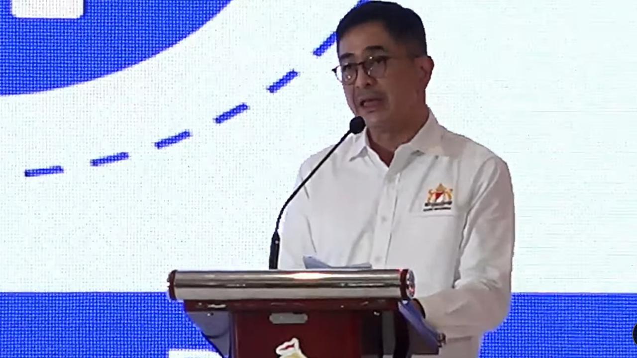 Ketua Umum KADIN Indonesia Arsjad Rasjid dalam pembukaan Rapimnas KADIN 2022, Jumat (2/12/2022).