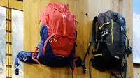 Pilihan tas, carrier maupun daily pack, dari Eiger Adventure. (Liputan6.com/Asnida Riani)