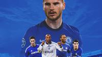 Chelsea - Timo Werner, Fernando Torres, Gianluca Vialli, Didier Drogba, Alvaro Morata (Bola.com/Adreanus Titus)