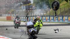 Balapan penuh drama tersaji pada MotoGP Catalunya yang berlangsung di Sirkuit Catalunia, Montmelo, Spanyol pada Minggu (17/05/2026) waktu setempat. (AFP/Daniel Ballarin)