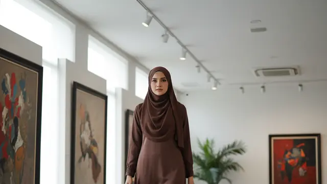 Abaya Satin Polos