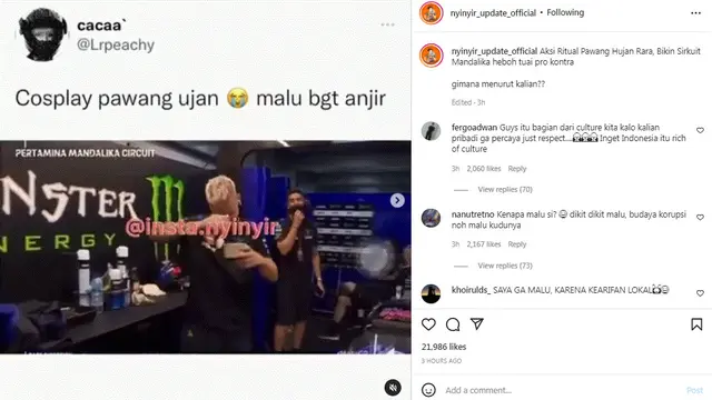 Pebalap Fabio Quartararo Tiru Aksi Rara Isti Pawang Hujan MotoGP Mandalika