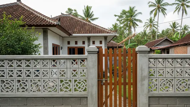 Pagar Bata Roster Rendah