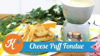 Sajikan menu snack unik yang disukai keluarga di akhir pekan. Cheese puff fondue bisa menjadi pilihan yang dapat Anda coba bersama keluarga.