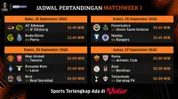 Jadwal Streaming UEFA Europa League Matchweek 1 di Vidio