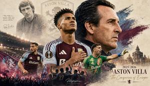 Cover Aston Villa juara Liga Europa. (Bola.com/AI-Generated)