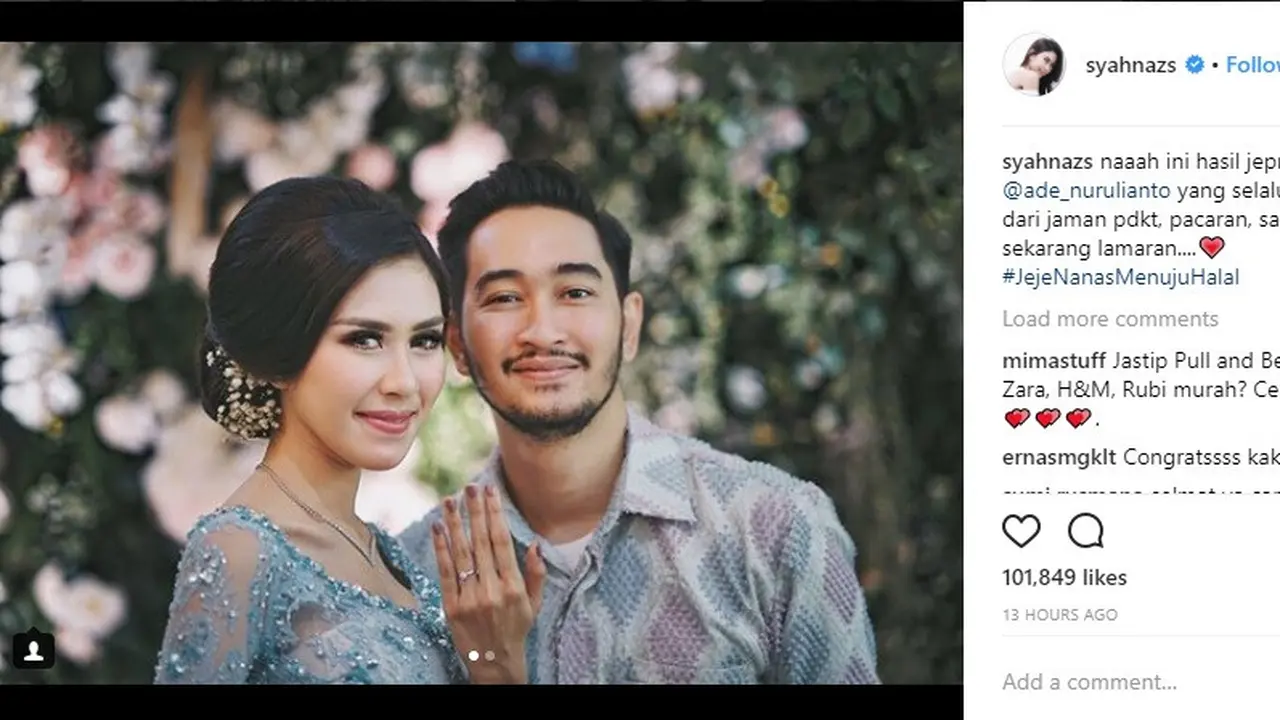 Berbalut Kebaya Biru, Adik Raffi Ahmad Tampil Anggun Saat Lamaran