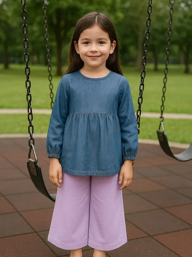 Model Atasan Tunik dan Bawahan Kulot Anak/AI