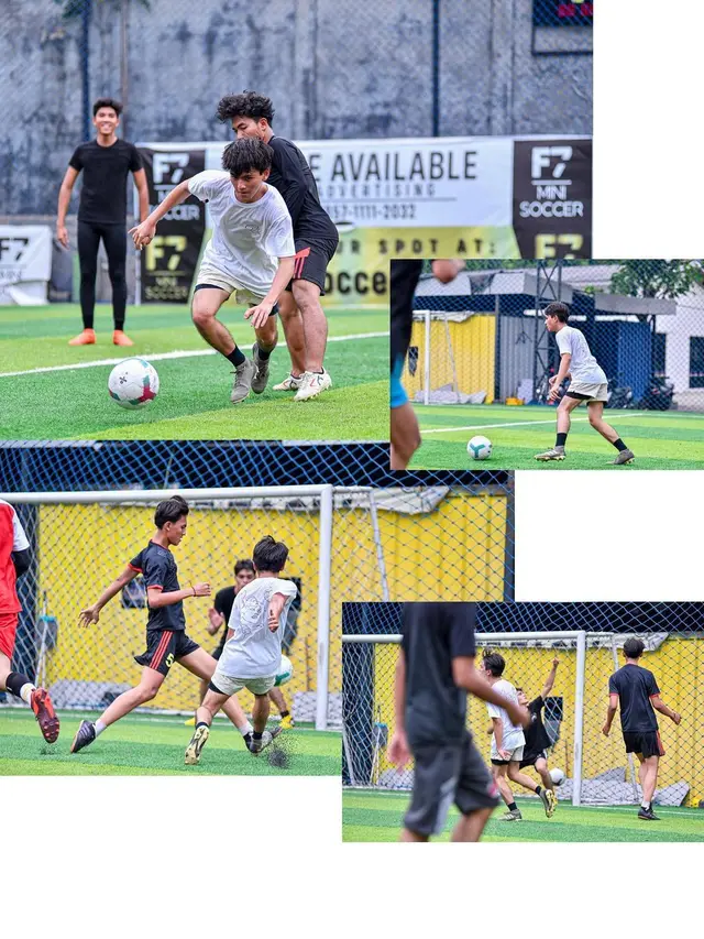 Rey Bong dan bintang Dari Jendela SMP main bola bersama (Foto: Instagram/@rey_bong26)