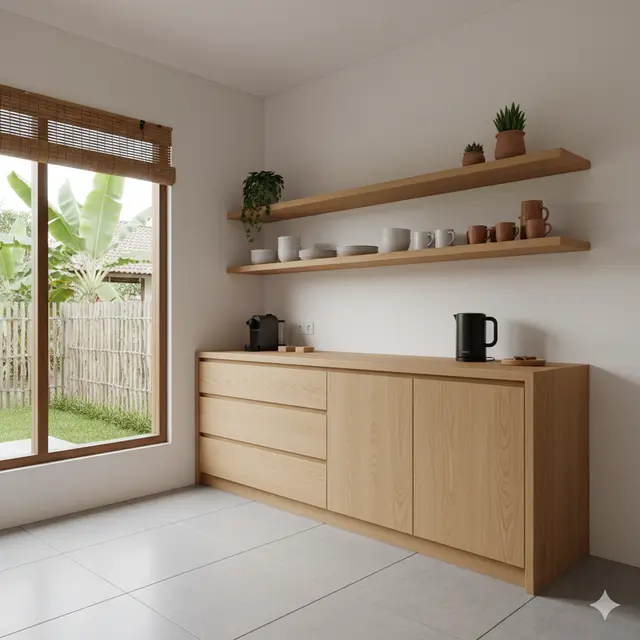 8 Model Bufet Dapur Minimalis yang Fungsional, Modern dan Hemat Ruang untuk Rumah Kecil