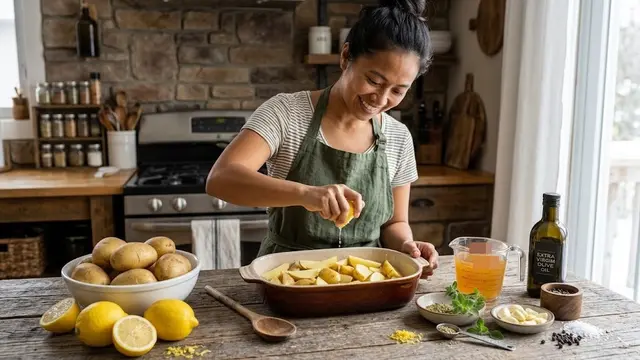 Resep Greek Lemon Potatoes
