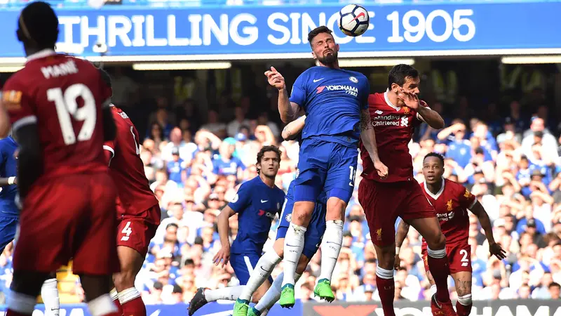 FOTO: Gol Olivier Giroud Antar Chelsea Bungkam Liverpool