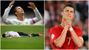 Meski memiliki segudang prestasi kelas dunia, Cristiano Ronaldo tidak luput dari berbagai kegagalan. Berikut ini sembilan ekspresi kekecewaan Cristiano Ronaldo sepanjang kariernya. (Kolase foto-foto dari AFP)