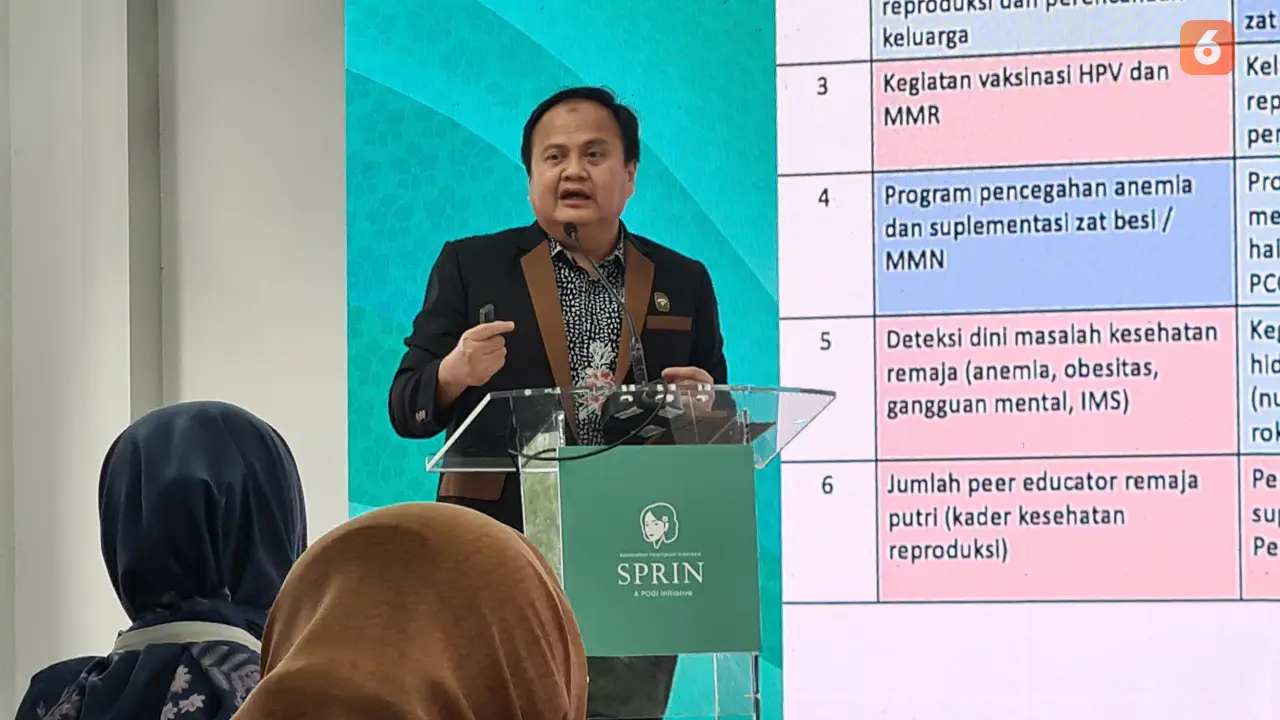 Ketua Umum POGI, Prof. Dr. dr. Budi Wiweko, Sp.OG(K), MPH, FRANZCOG (Hons) dalam press conference “Kolaborasi SPRIN – POGI dan Mitra Lintas Sektor melalui Penandatanganan MoU demi Masa Depan Kesehatan Perempuan,” Jakarta Pusat, Rabu (26/11/2025).