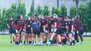 Timnas Indonesia Putri terus menggenjot persiapan jelang Kualifikasi Piala Asia Putri 2026 dengan menggelar sesi latihan di Dewa United Arena, Tangerang, Rabu (25/6/2025). (Bola.com/M Iqbal Ichsan)