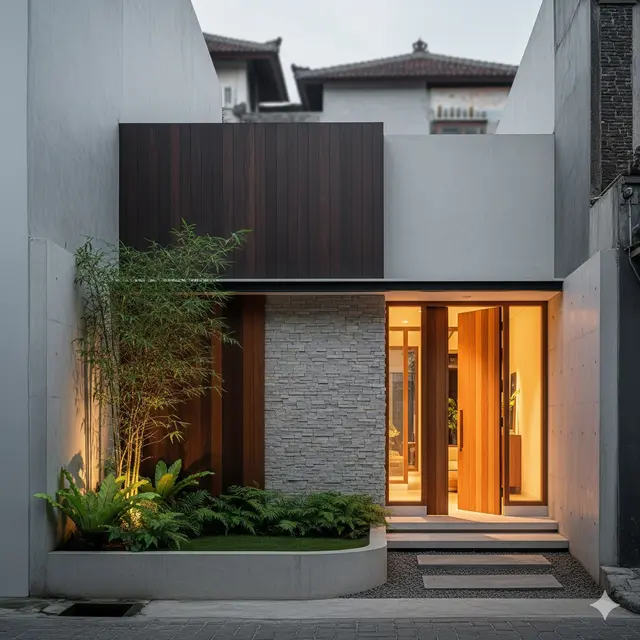 Inspirasi Rumah Minimalis Modern di Gang Sempit