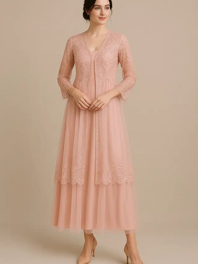 Kardigan Tulle Brokat dengan Payet