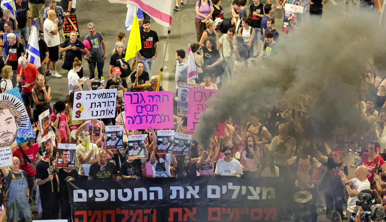 Mereka merupakan bagian dari 251 orang yang disandera dalam serangan kelompok pejuang Palestina Hamas ke Israel pada 7 Oktober 2023—serangan yang memicu pecahnya perang. (Jack GUEZ/AFP)