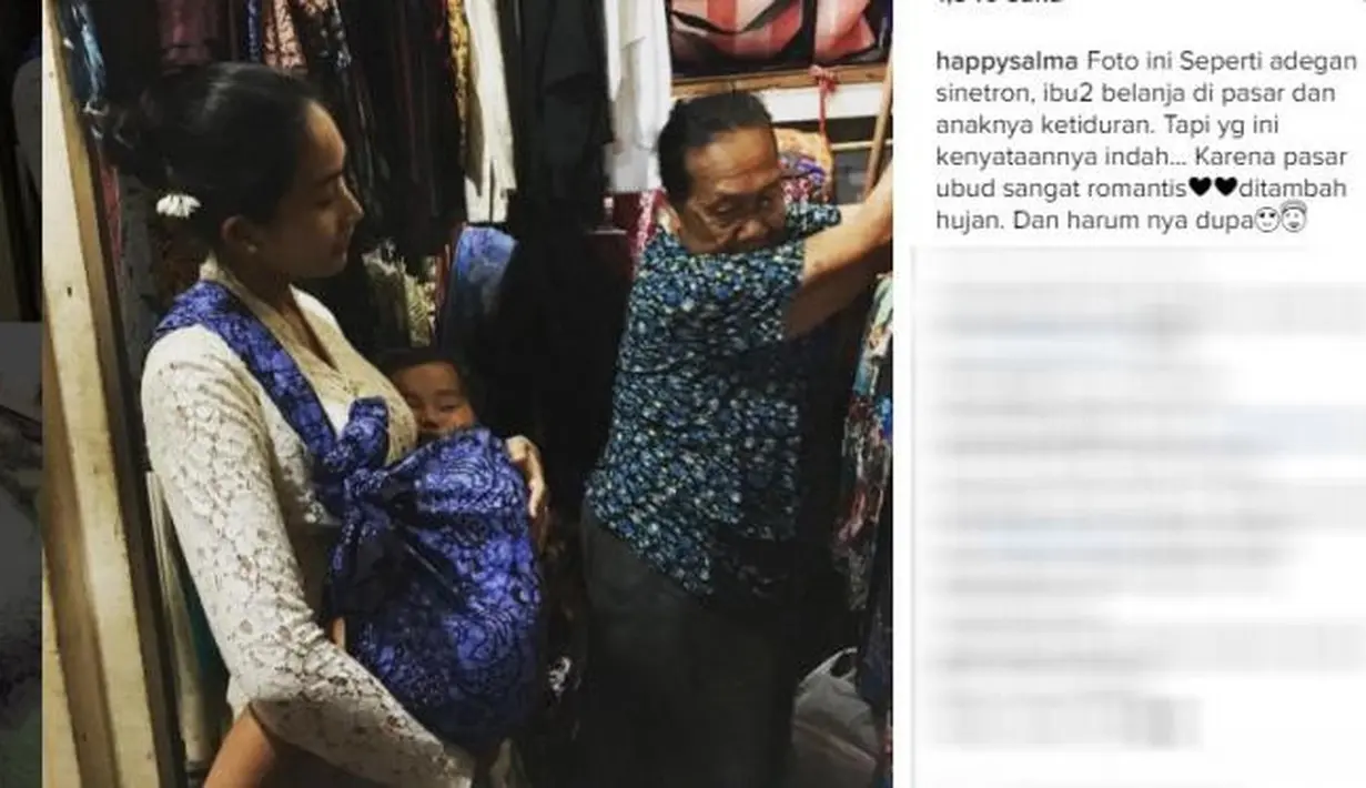 Artis Belanja ke Pasar Tradisional (dok. Instagram)
