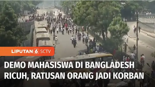 Korban kerusuhan saat demonstrasi mahasiswa di Bangladesh kian meningkat. Total korban tewas bahkan mencapai 105 jiwa.