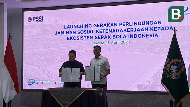 FOTO Kerja Sama PSSI dan BPJS Ketenagakerjaan