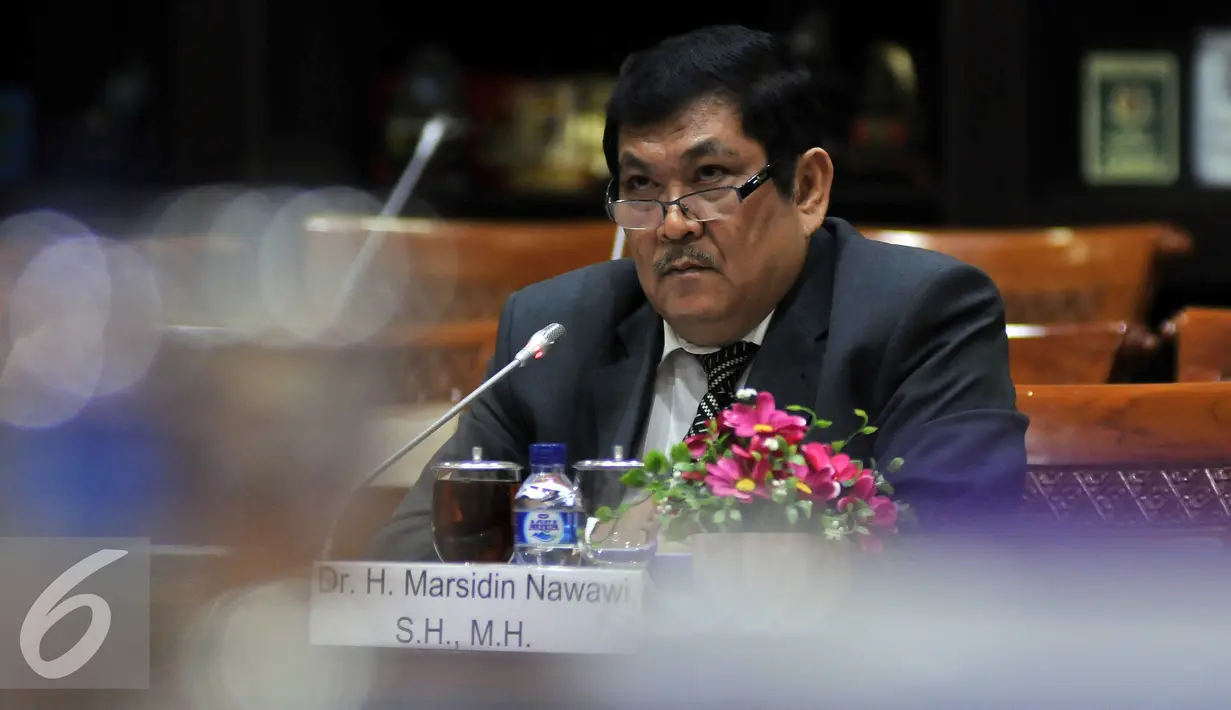 Calon Hakim Ad-hoc Pengadilan Tindak Pidana Korupsi Marsidin Nawawi mengatakan, setuju jika koruptor tidak dipenjara, tetapi harus mengembalikan harta yang dikorupsinya, Jakarta, Kamis (25/8). (Liputan6.com/Johan Tallo)