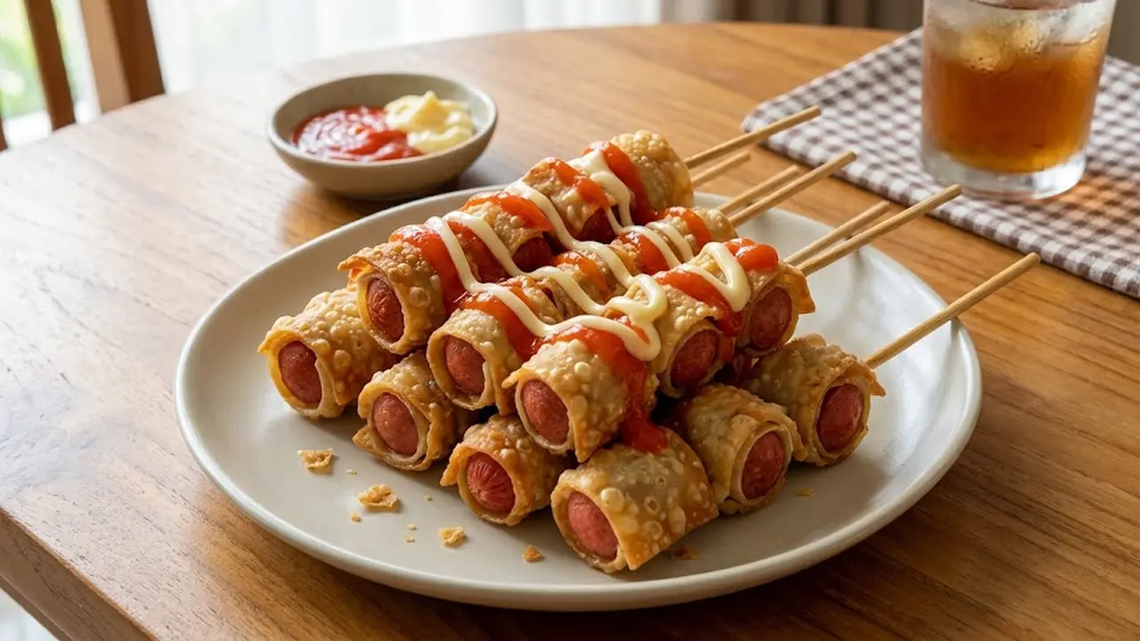 Resep Sate Pangsit Sosis Renyah yang Anti Gagal