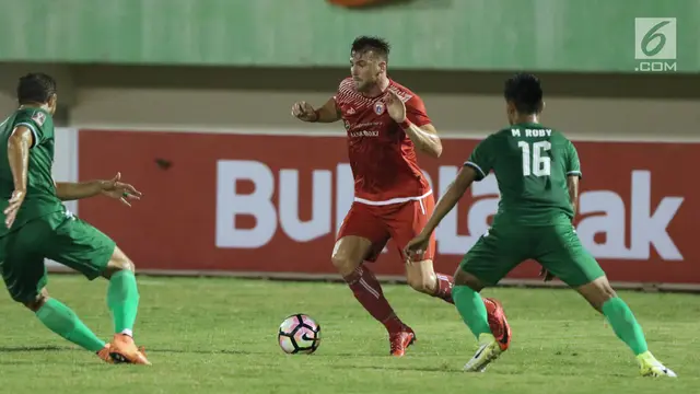 FOTO: Aksi Marko Simic Cetak Tiga Gol, Tundukkan PSMS