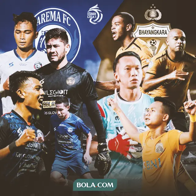 Liga 1 - Duel Antarlini Arema FC vs Bhayangkara FC