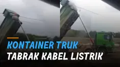 Detik-detik kejadian itu irekam oleh pengendara truk lain yang berada di dekat sana.
