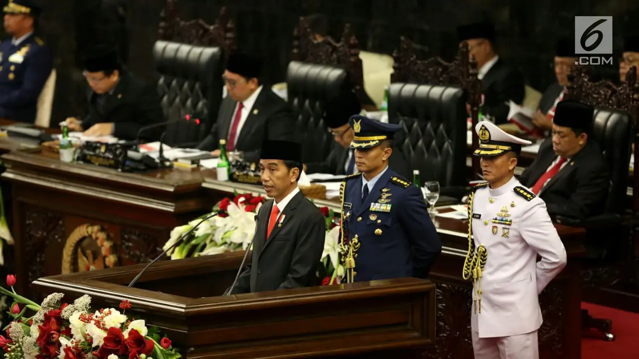 Presiden Jokowi Sampaikan Pidato Kenegaraan dan RAPBN 2018