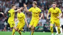 Di ujung laga, Bodo/Glimt mendapatkan satu gol hiburan. Ulrik Saltnes menjebol gawang Vicario lewat tembakan akurat di menit ke-83. (AP Photo/Ian Walton)