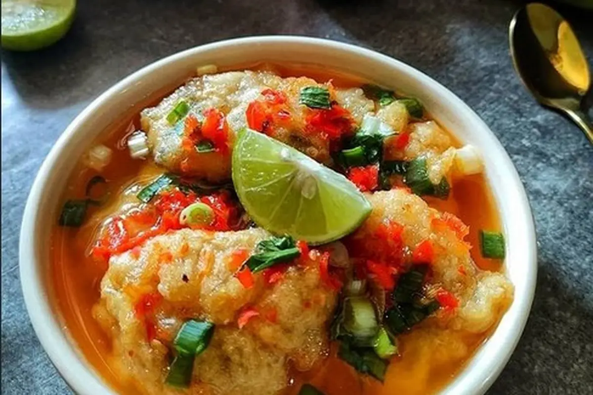 Semangkuk cireng kuah pedas