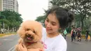 Beberapa momen, member JKT48 team KIII ini juga sering terlihat car free day (CFD). Ia bahkan membawa anjing peliharaannya untuk menikmati suasana pagi hari di Jakarta. Lucunya anjing yang dibawa Gracia, membuat netizen jadi gemas melihatnya. (Liputan6.com/IG/@jkt48gracia)