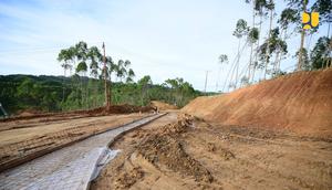 Pembangunan infrastruktur dasar pendukung Ibu Kota Negara (IKN) Nusantara, Kalimantan Timur. (Dok. Kementerian PUPR)