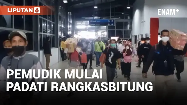 STASIUN RANGKASBITUNG MULAI DIPADATI PEMUDIK