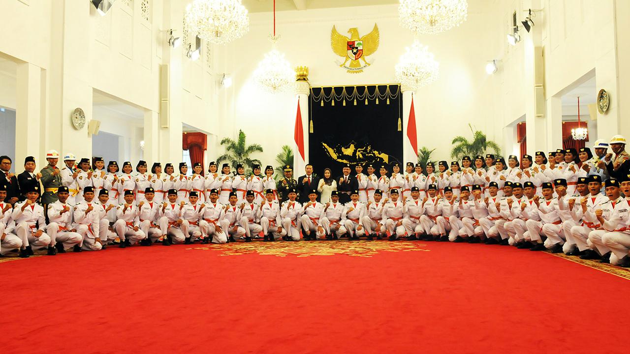 Ini Anggota Paskibraka yang Kibarkan Bendera Pusaka di Istana