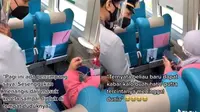 Viral Ibu Nangis di Kereta karena Anaknya Meninggal, Aksi Petugas KAI Bikin Salut (TikTok/@ichsan_oe)