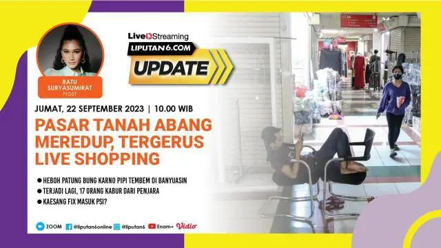 Pedagang Pasar Tanah Abang merana. Pusat jualan tekstil terbesar di Indonesia ini sepi ditinggalkan pembeli. Bahkan sejumlah pedagang terpaksa harus menutup kios mereka.