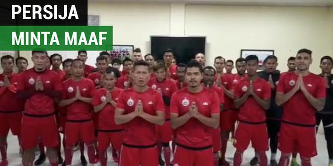 VIDEO: Ucapan Permintaan Maaf Pemain Persija untuk Suporter Persib
